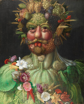 Figura 1. Retrato de Rodolfo II caracterizado como el dios etrusco y romano Vertumno